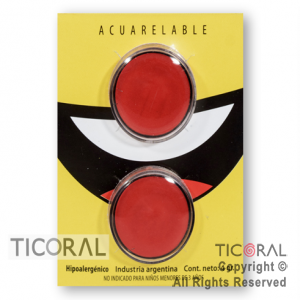 MAQUILLAJE ARTISTICO ROJO ROJO (BLISTER X 2 UNID - 4 GR) (PACK X 3 BLISTERS)